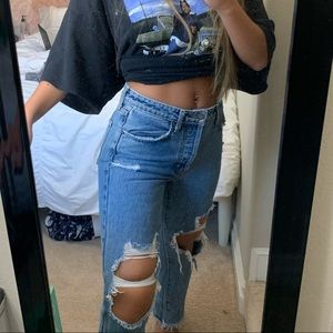 Lf carmar ripped straight jeans